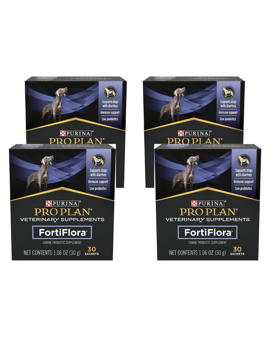 Purina Pro Plan Veterinary Supplements FortiFlora Canine Probiotics for Dogs – 30 Count Box