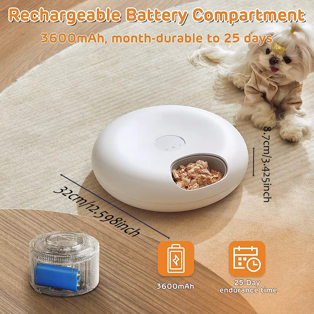 Rechargeable Wet Food Cat and Dog Automatic Feeder – Smart Timed Feeding Wet Food Bowl for Pets